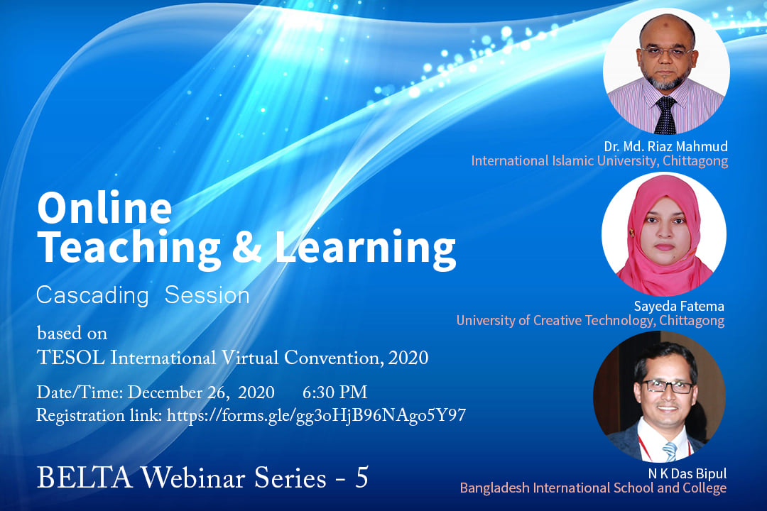 Online Teaching & Learning, Cascading Session based on TESOL International Virtual Convention 2020